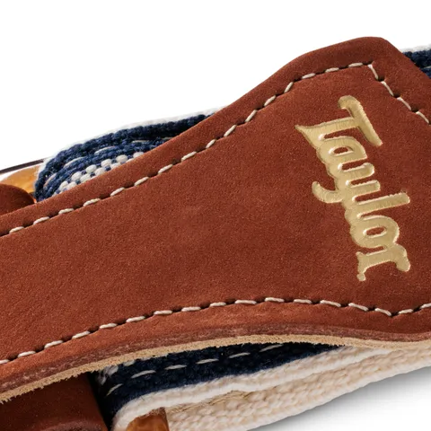 Taylor 2" Academy Amber Buckle Jacquard Cotton Strap - Blue