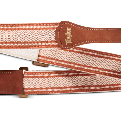 Taylor 2" Academy Amber Buckle Jacquard Cotton Strap - Brown